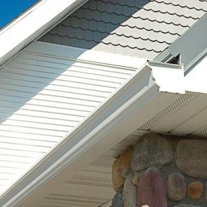 white aluminum gutters
